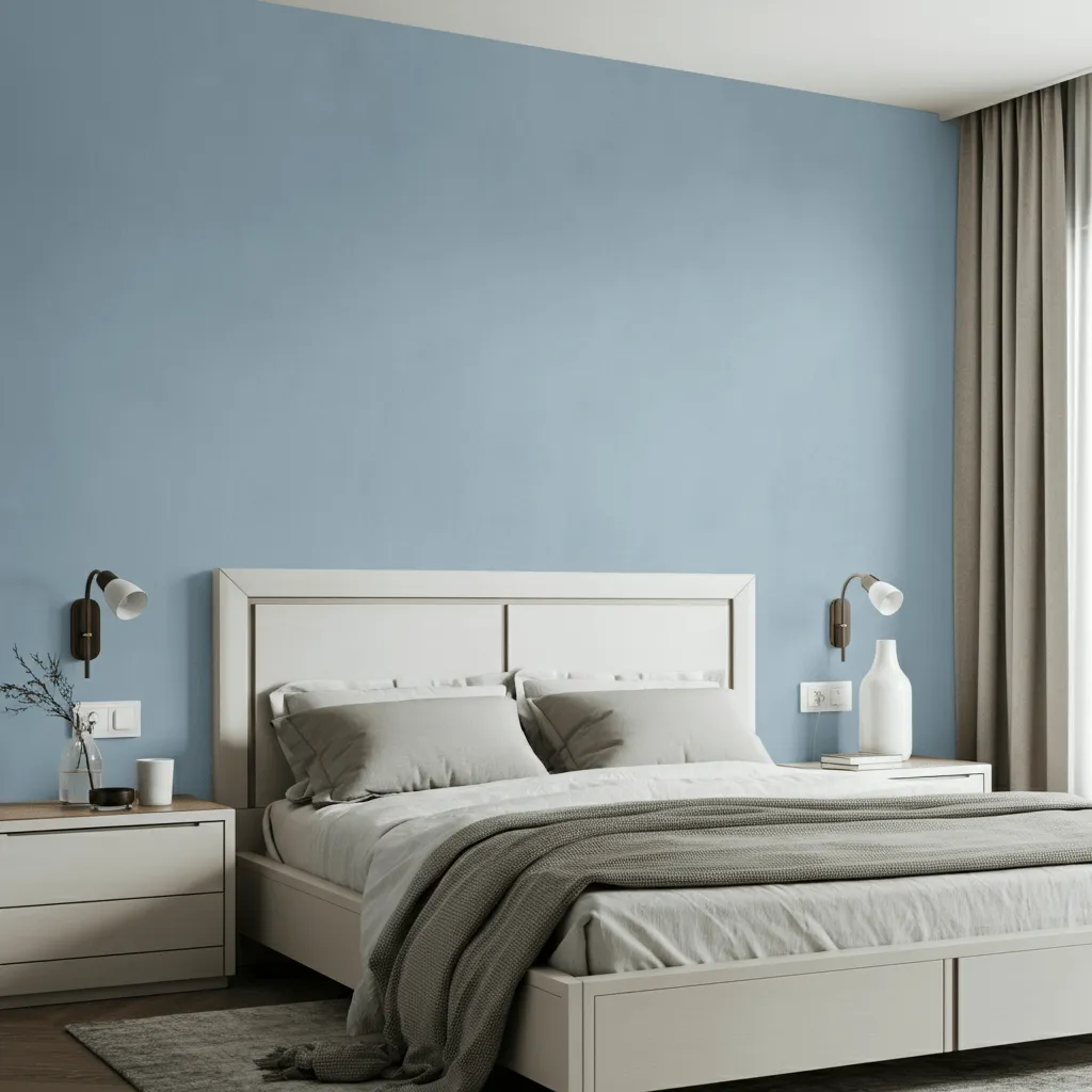 Light Blue Accent Wall