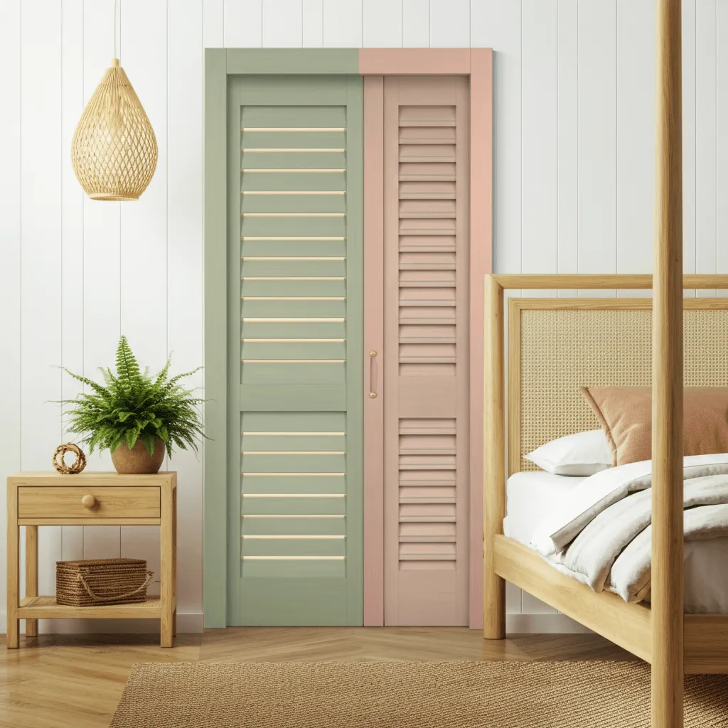 These Bedroom Door Designs Are So Stylish, They Steal the Spotlight 6 Louvered Door