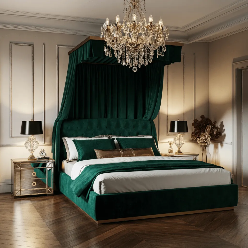 10 Canopy Bed Design Ideas to Transform Your Bedroom 7 Luxurious Velvet Canopy Bed