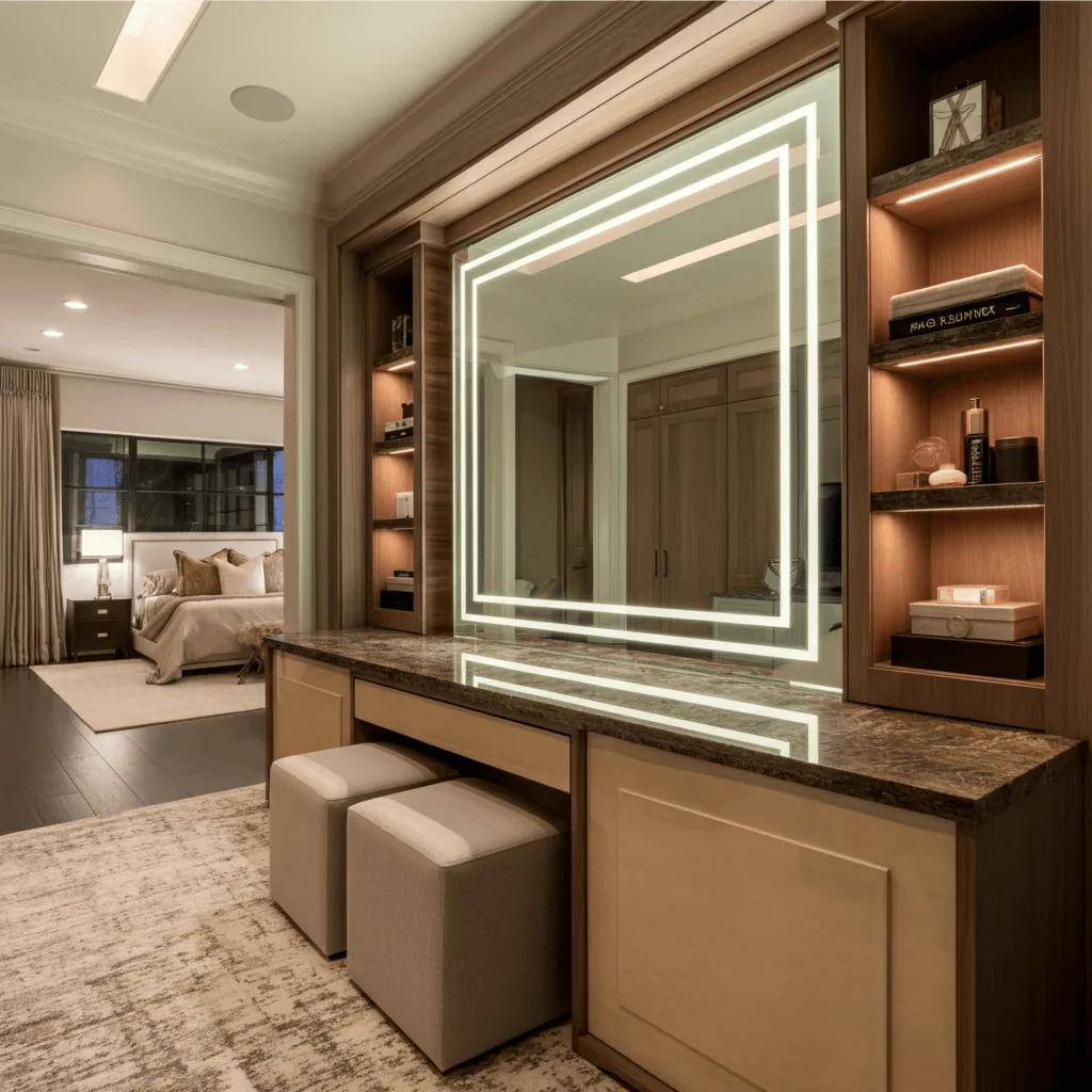 10 Bedroom Vanity Ideas to Elevate Your Space 11 Luxury Built-In Vanity