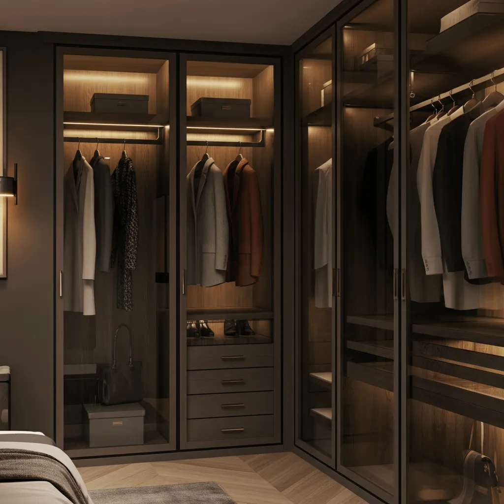 Luxury Glass-Fronted Wardrobe