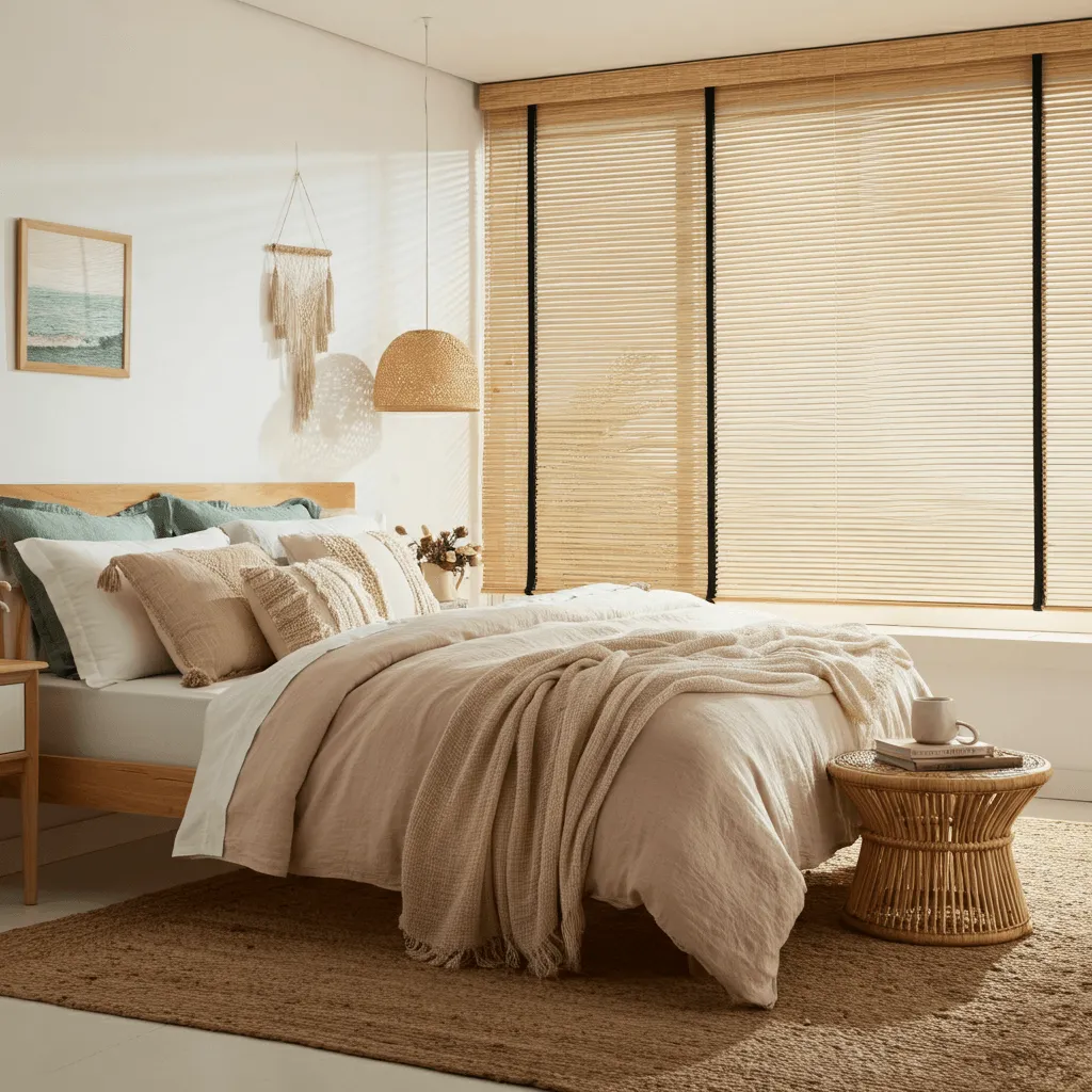 Matchstick Blinds Bedroom