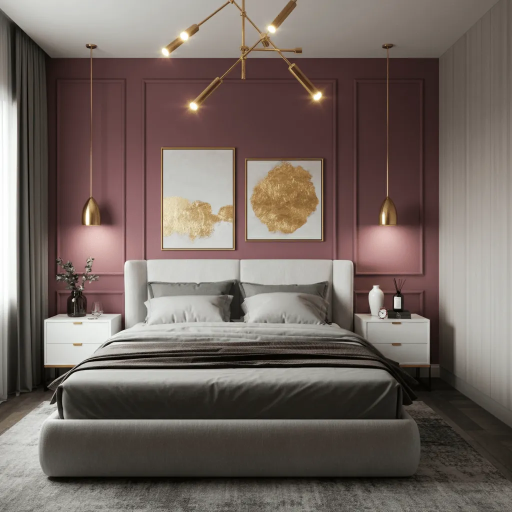 Mauve Accent Wall