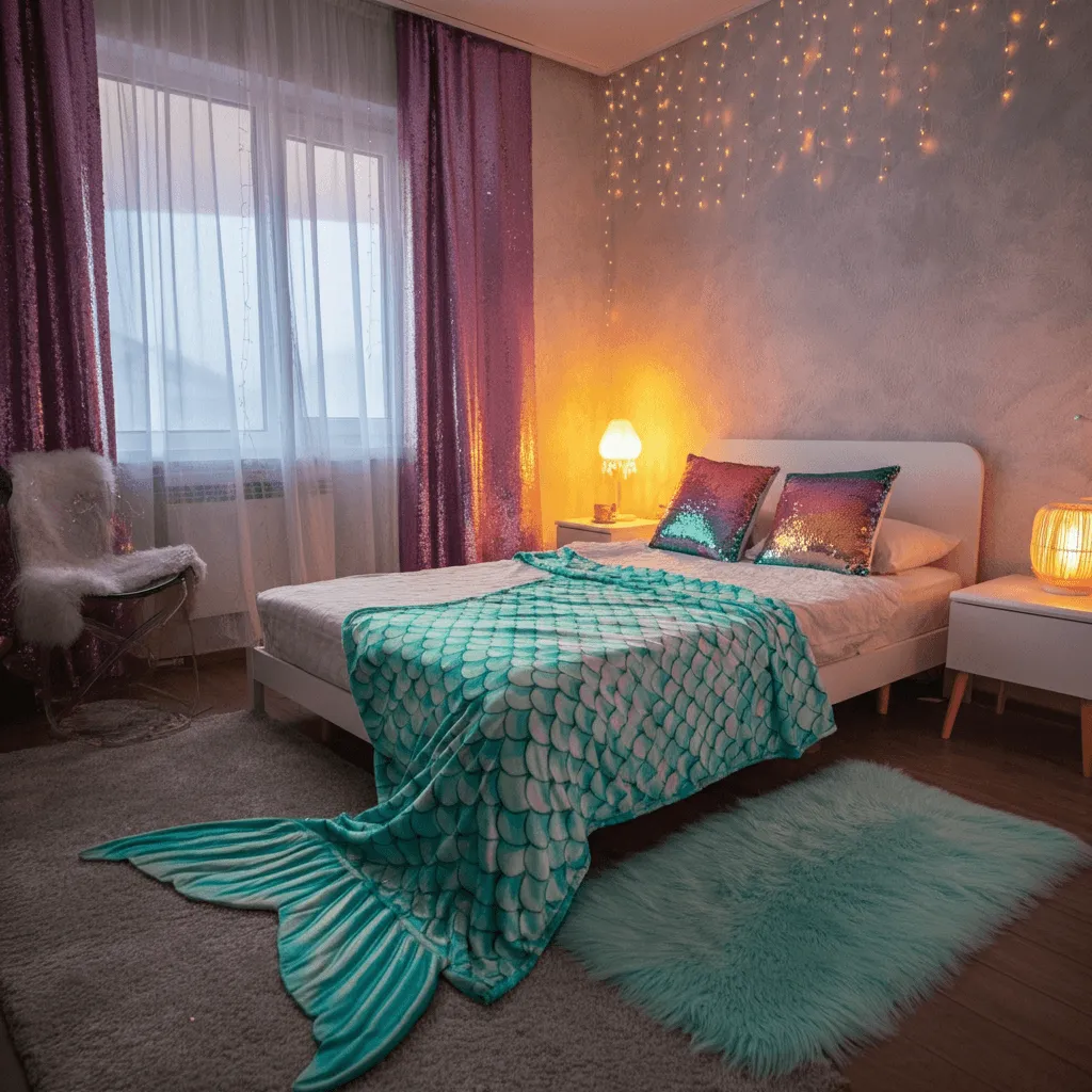 Mermaid Tail Blanket Wide View