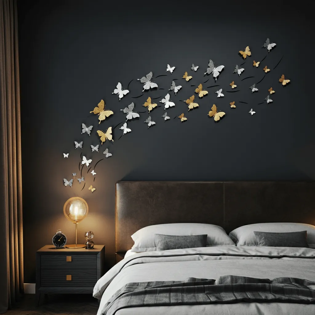 Metallic Butterfly Wall Stickers