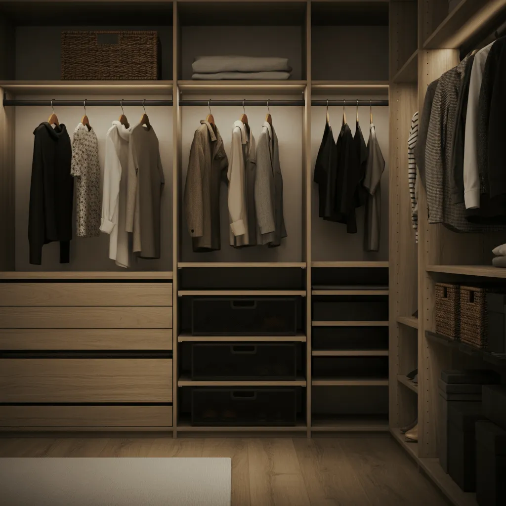 Minimalist Open Wardrobe