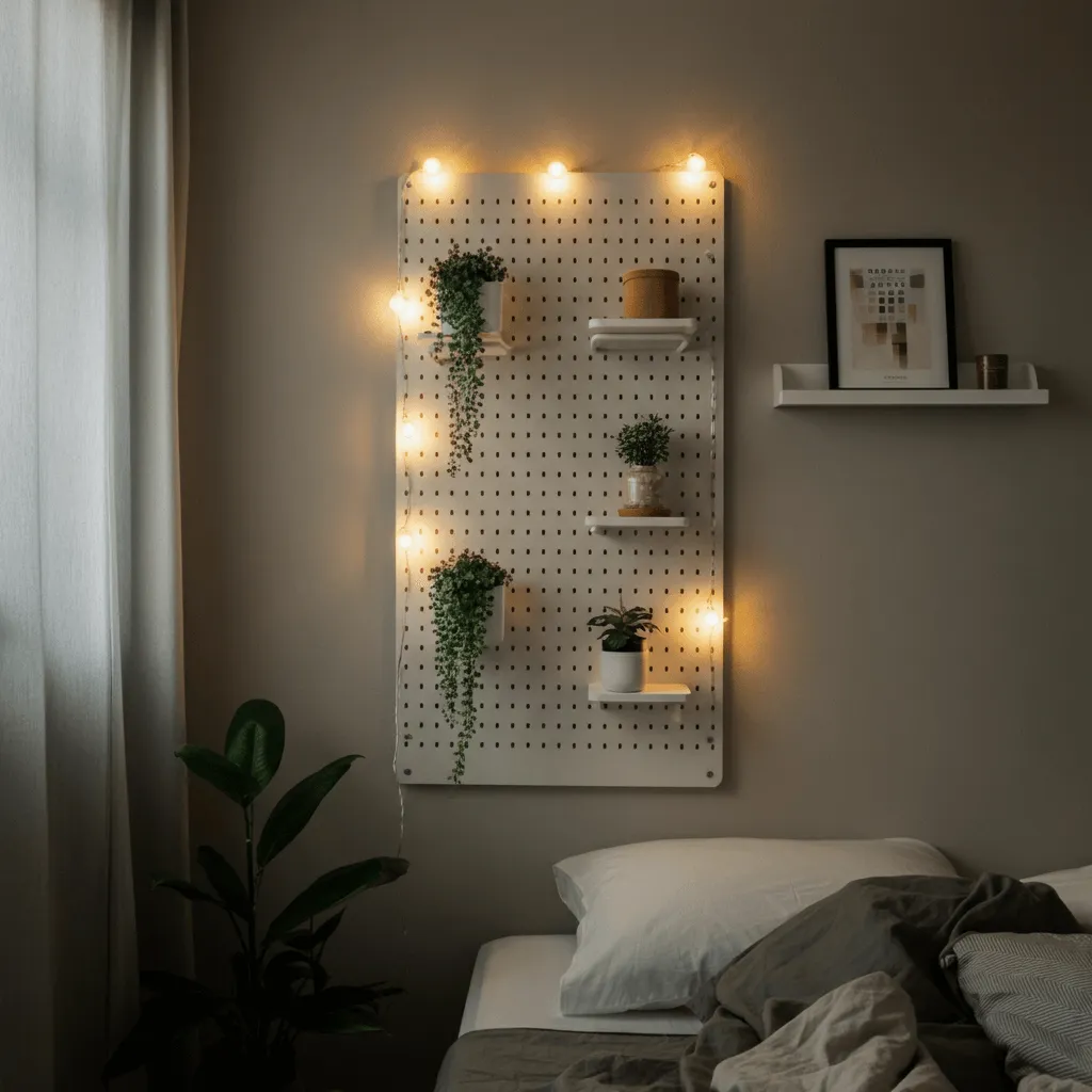 Minimalist Pegboard Decor