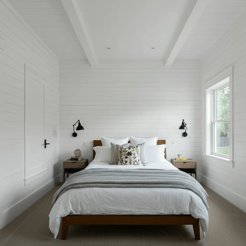 Minimalist Shiplap Bedroom
