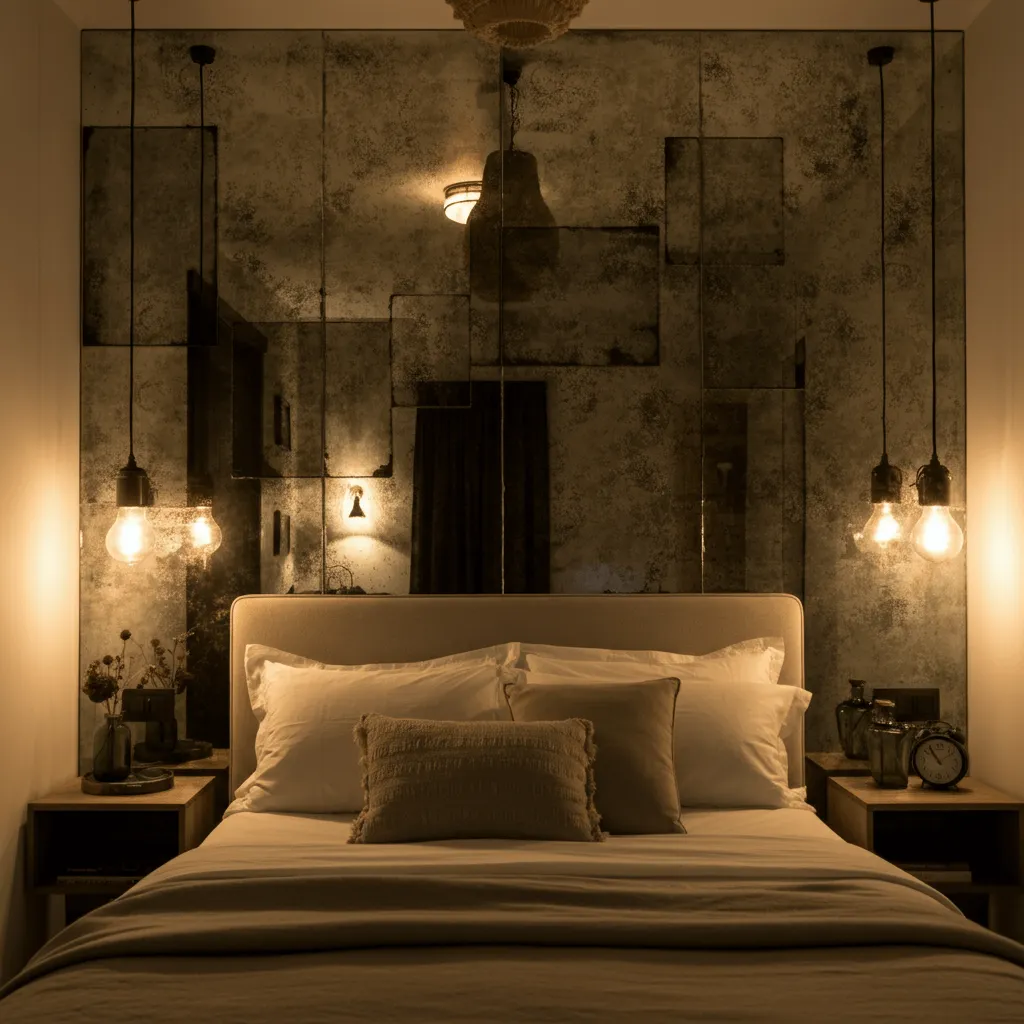 Bedroom Feature Wall Decors That Will Instantly Steal the Spotlight 7 Mirrored Wall Bedroom