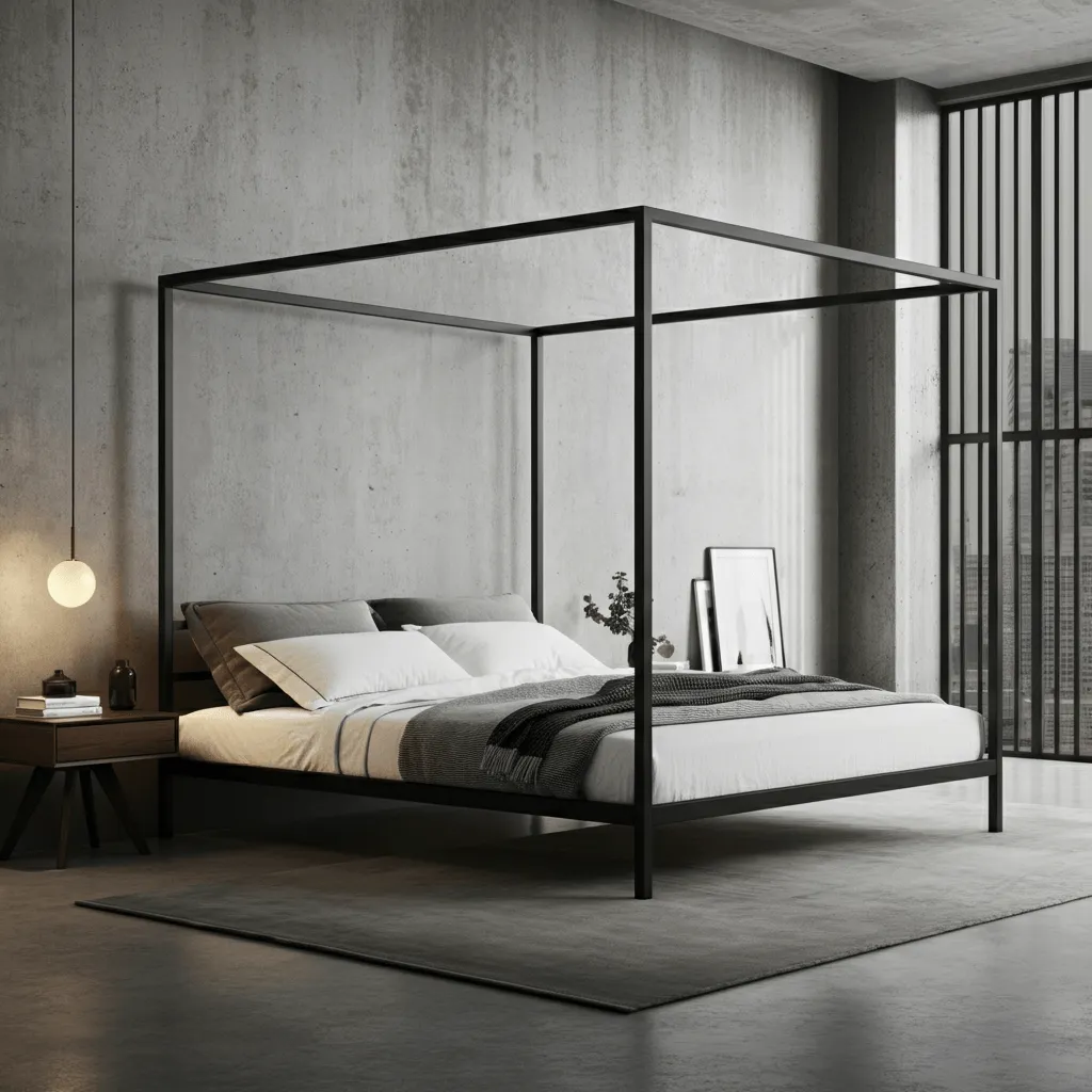10 Canopy Bed Design Ideas to Transform Your Bedroom 2 Modern Minimalist Canopy Bed