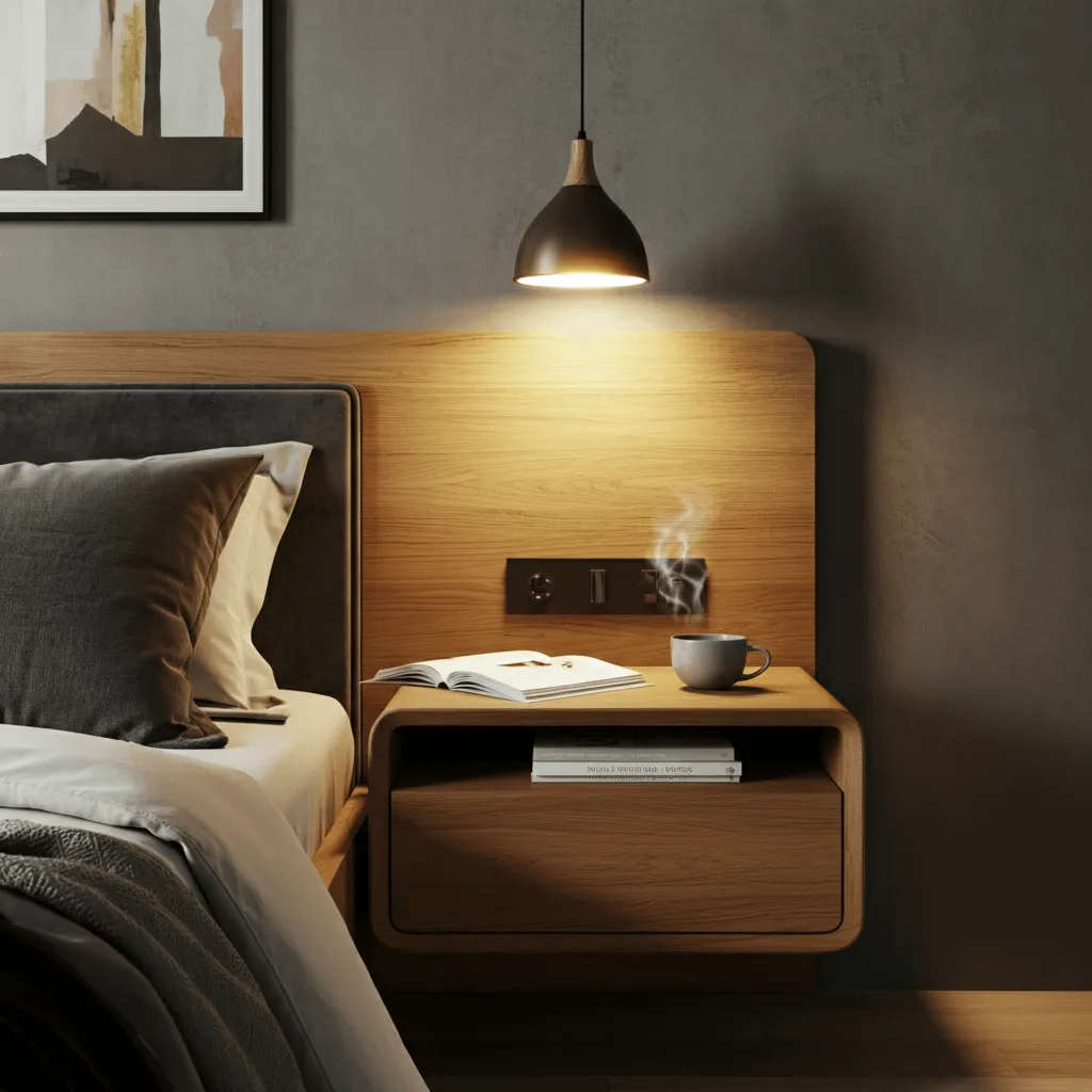 Modern Nightstand Floating Shelf