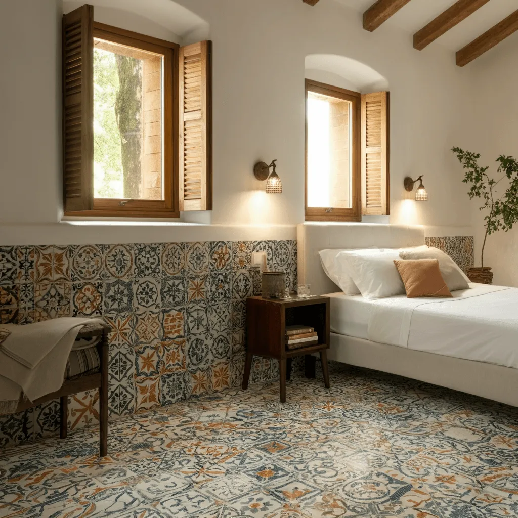 Mosaic Tile Bedroom