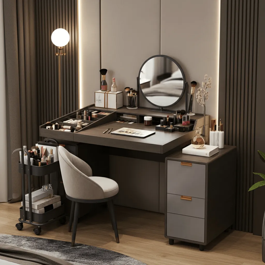 10 Bedroom Vanity Ideas to Elevate Your Space 9 Multifunctional Desk Vanity