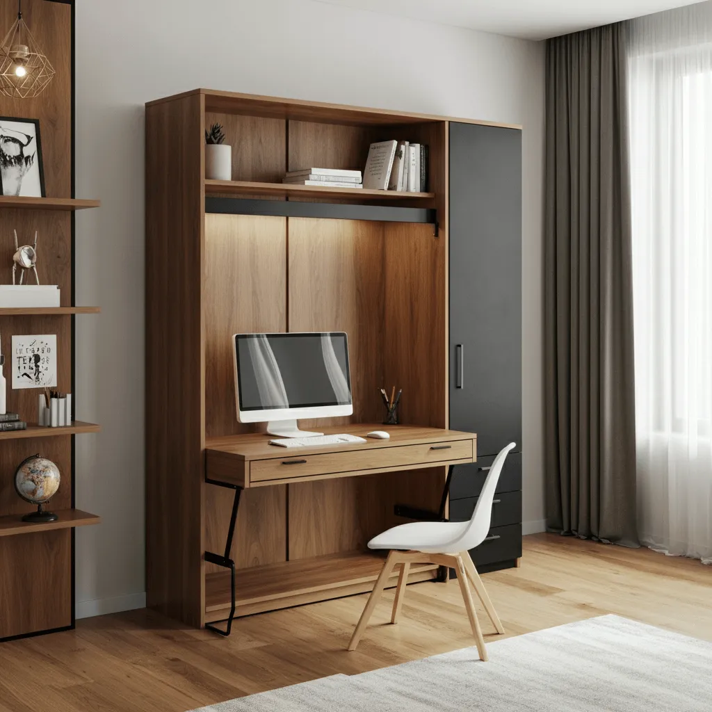 10 Murphy Bed Designs to Maximize Space and Style 4 Murphy Bed with Desk