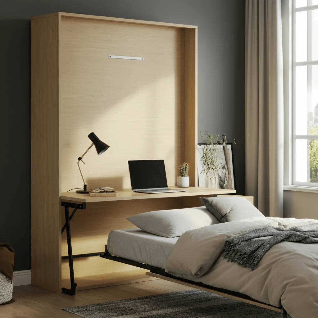 15 Home Office in Bedroom ideas That Feel Spacious & Chic 5 Murphy Bed with Desk