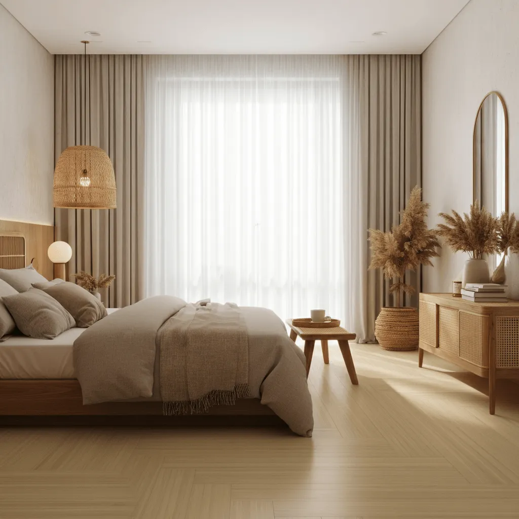Natural Bamboo Flooring Bedroom