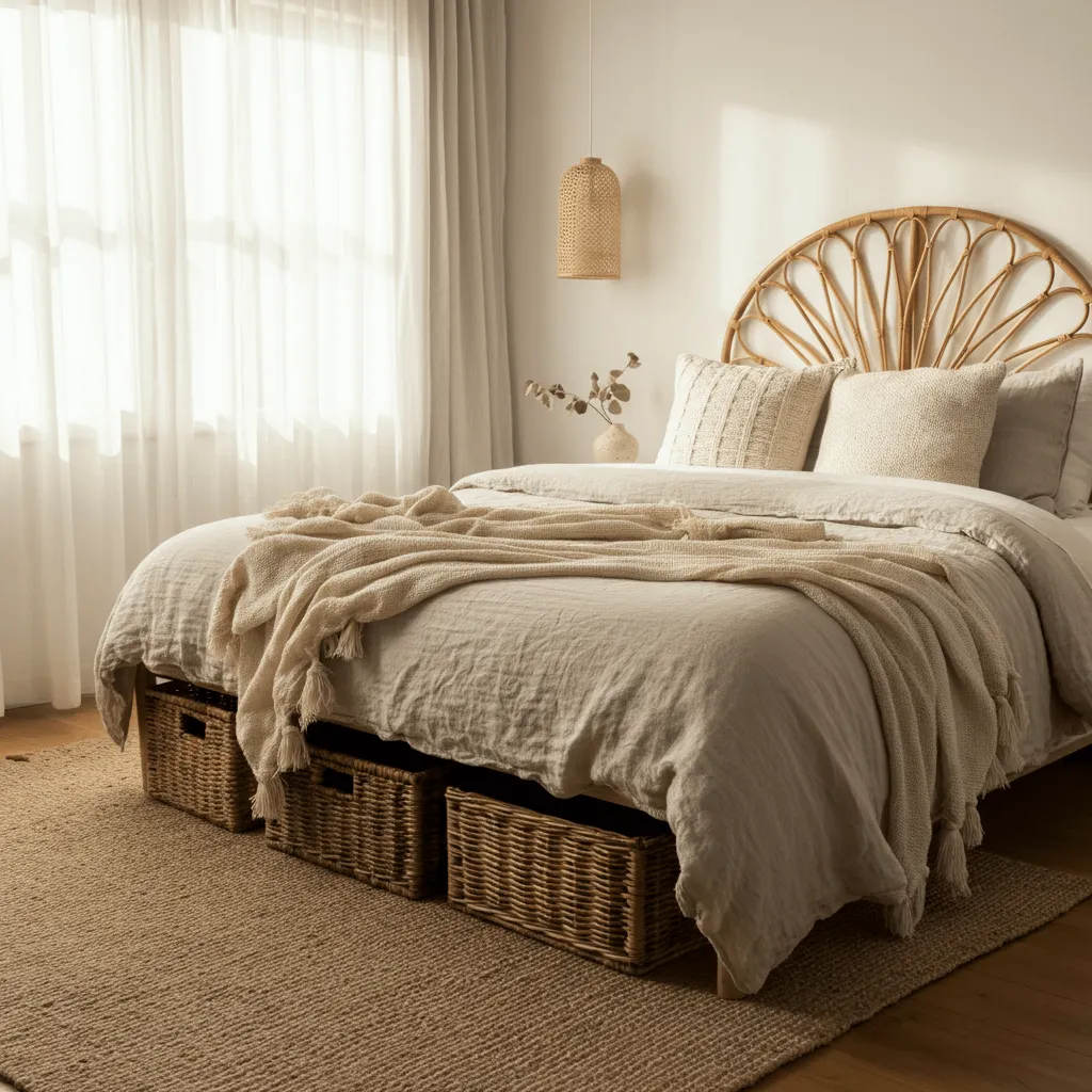 Natural Materials Coastal Bedroom