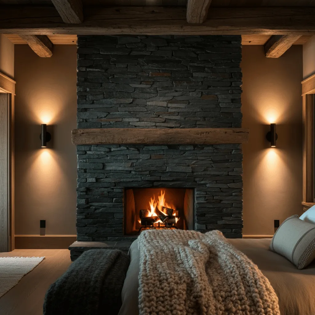 10 Bedroom Fireplace Ideas That Add Instant Luxury to Any Room 7 Natural Stone Fireplace
