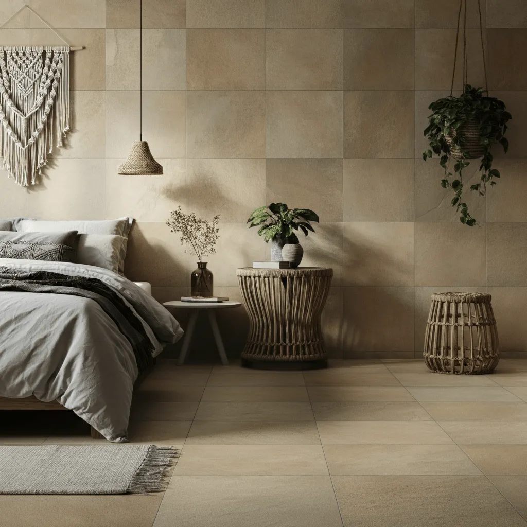 10 Game-Changing Bedroom Tiles Floor Ideas for a Modern Look 8 Natural Stone Tiles Bedroom