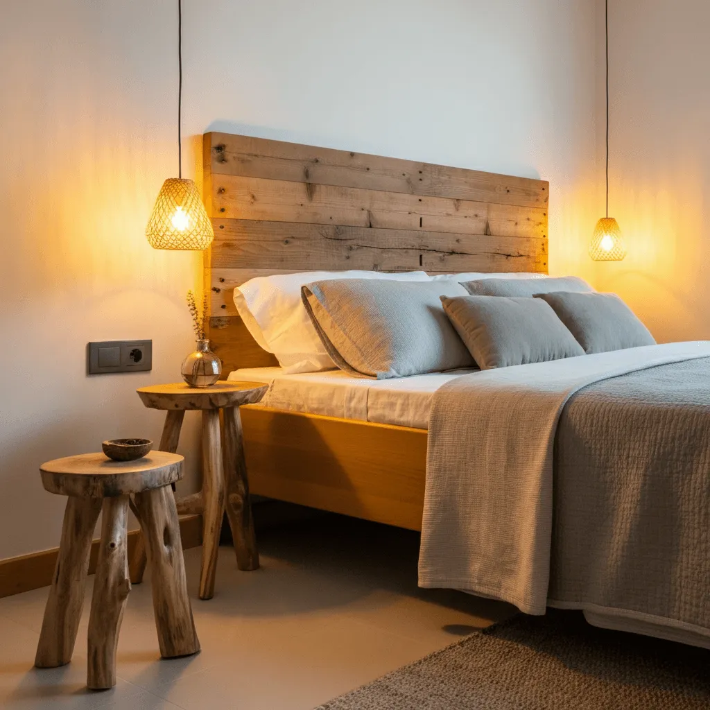 Natural Wood Bedroom Decor