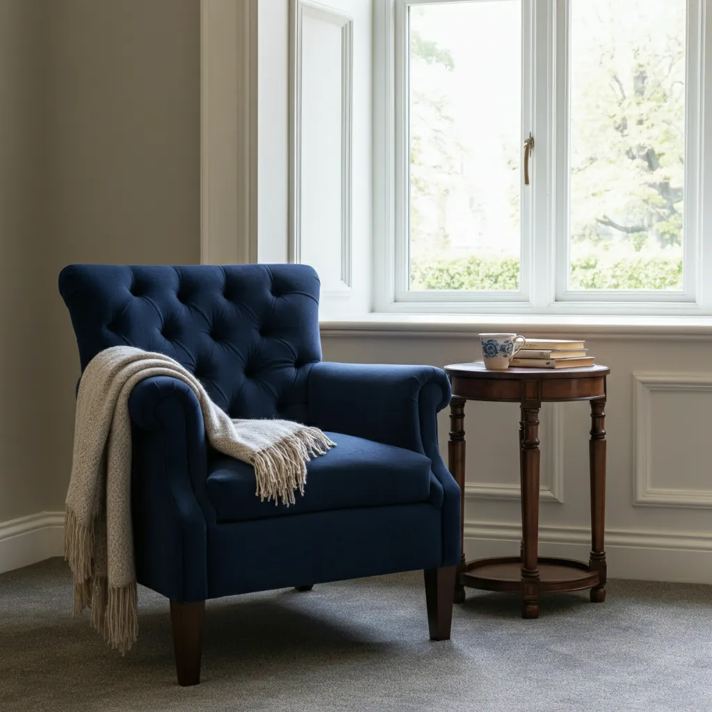 Navy Blue Accent Chair