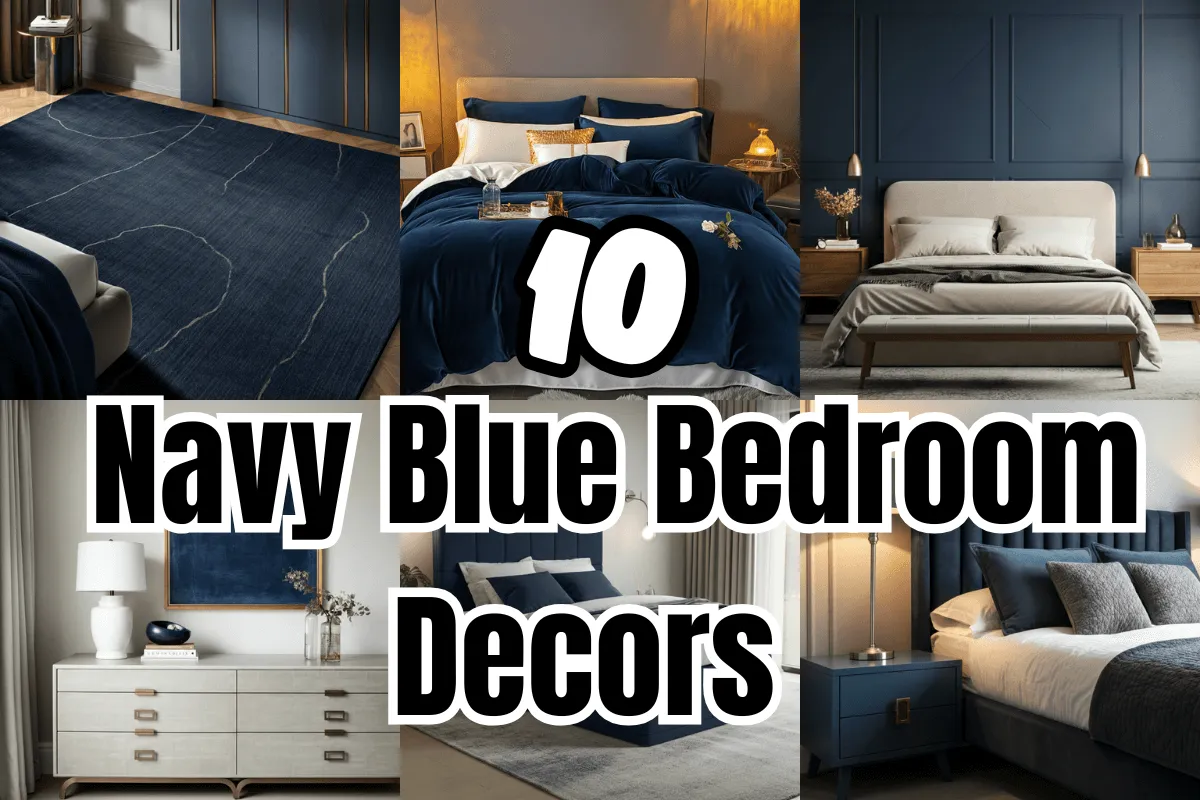 Navy Blue Bedroom Decors