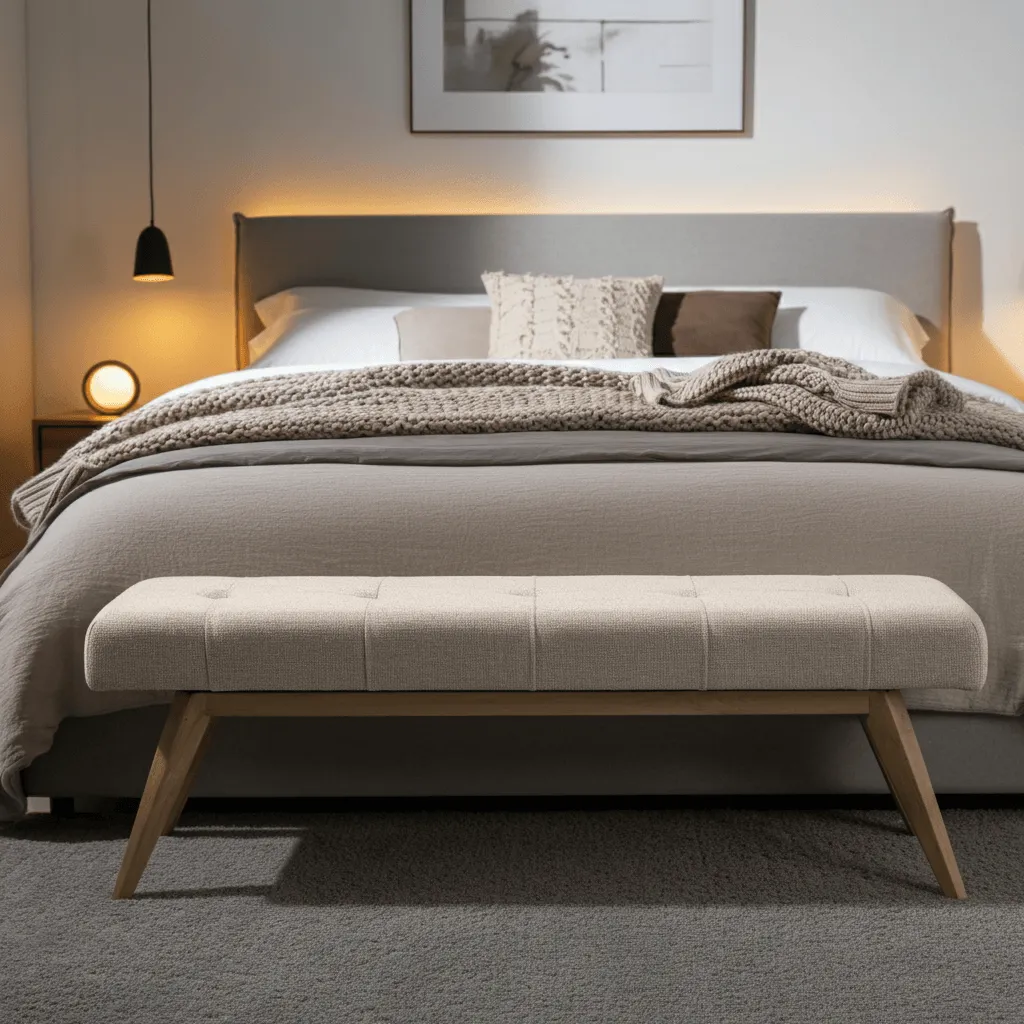 Neutral Tones Bedroom Bench