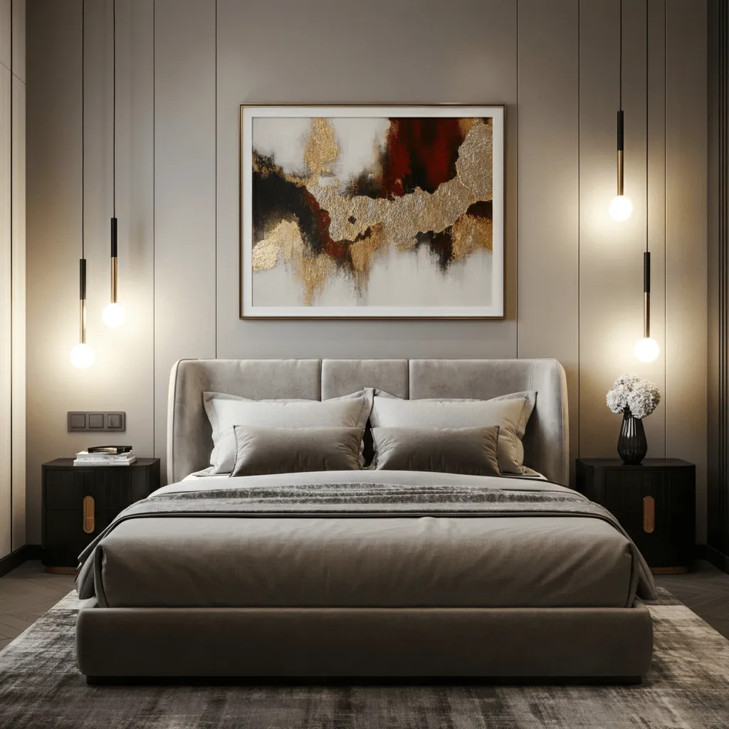 Bedroom Feature Wall Decors That Will Instantly Steal the Spotlight 5 Oversized Artwork Bedroom