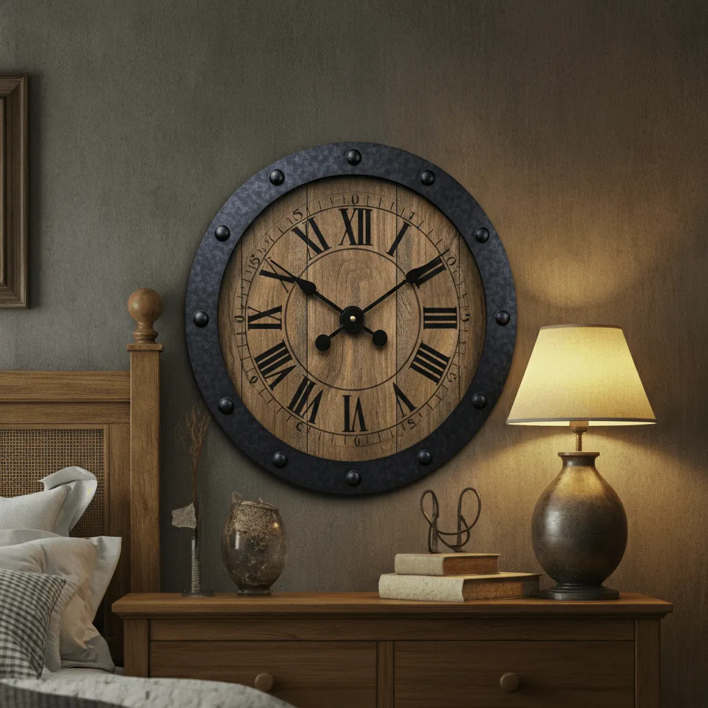 Charming Farmhouse Bedroom Wall Decor Ideas to Try Now 16 Oversized Farmhouse Clock