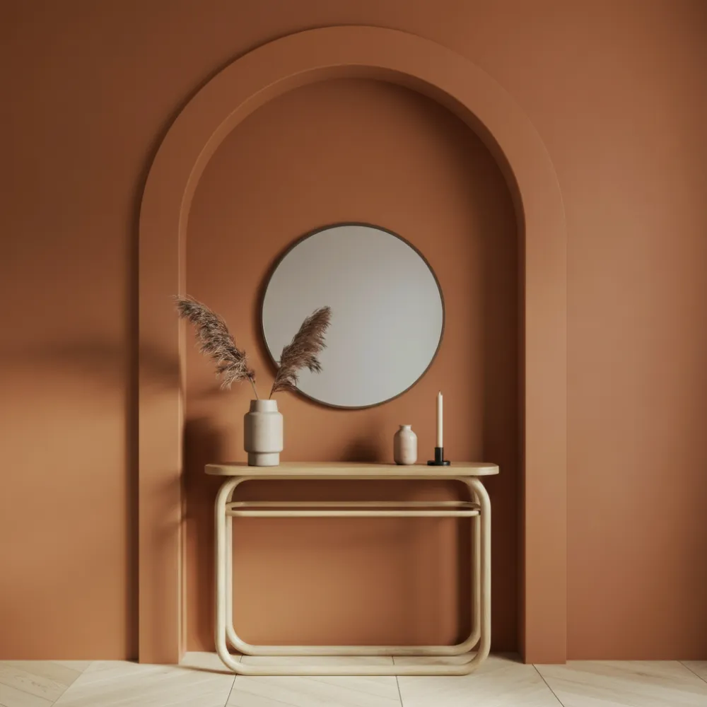 33 Living Room Wall Decor Ideas That Will Blow Your Guests Away! 32 Painted Arch Accent Wall