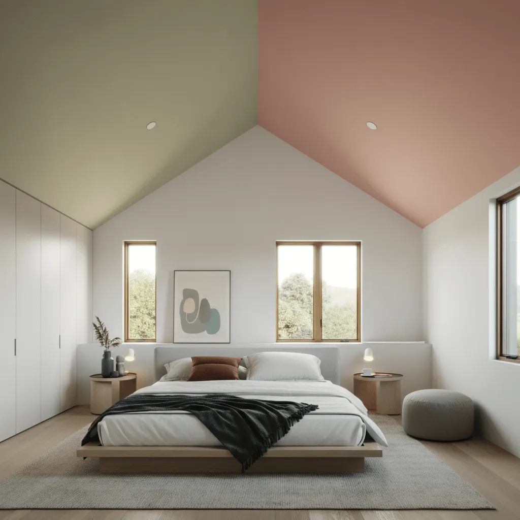 15 Stunning Bedroom Ceiling Ideas to Transform Your Space 4 Painted Vaulted Ceilings