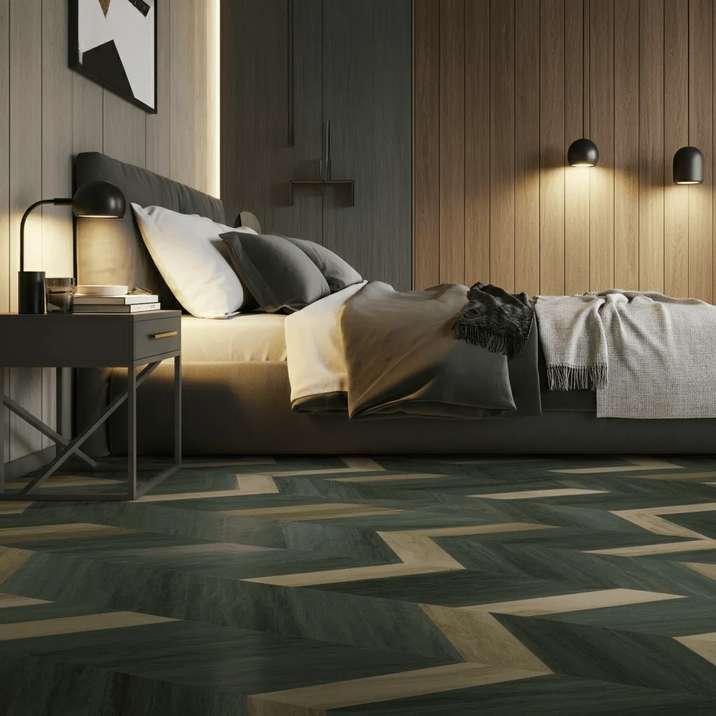 Patterned Flooring Bedroom