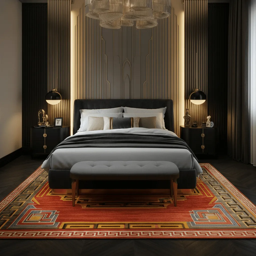 Patterned Rug in Art Deco