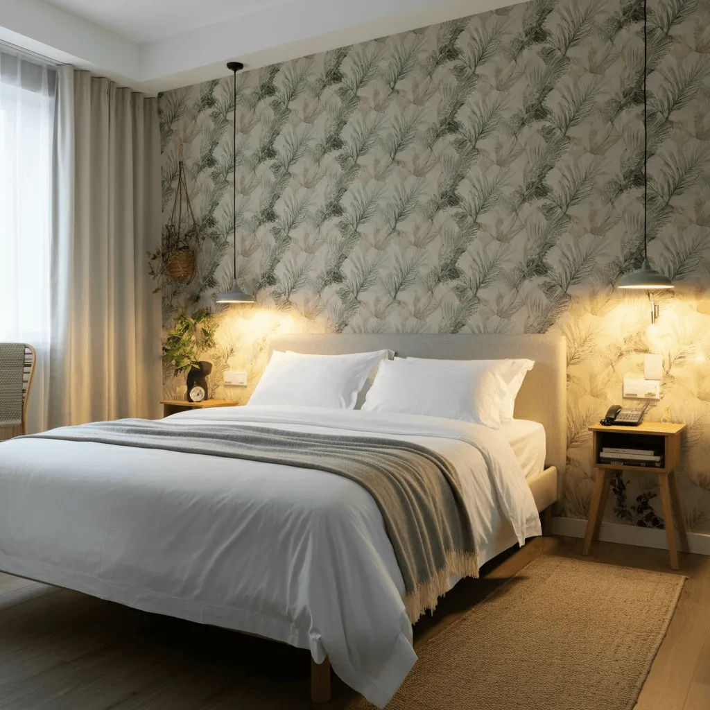 Patterned Wallpaper Feature Wall