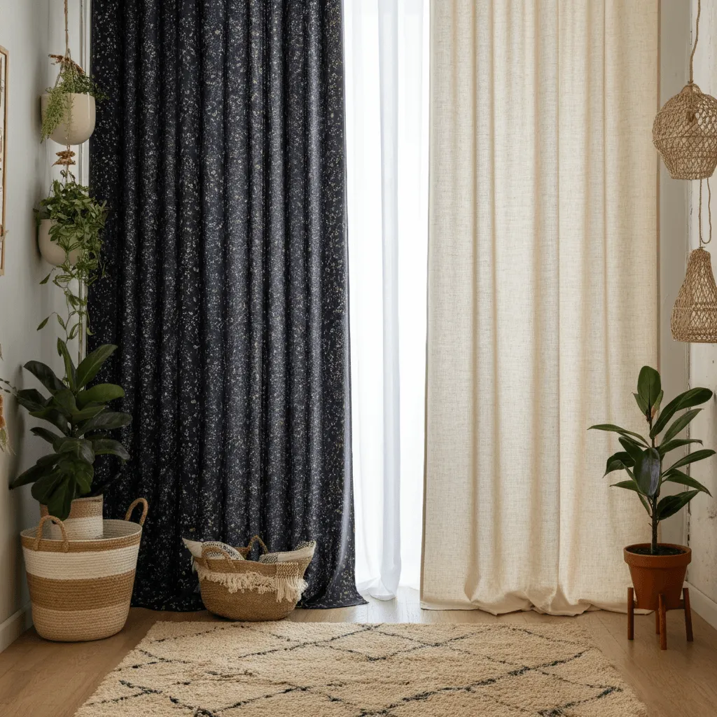 Patterned and Sheer Curtains