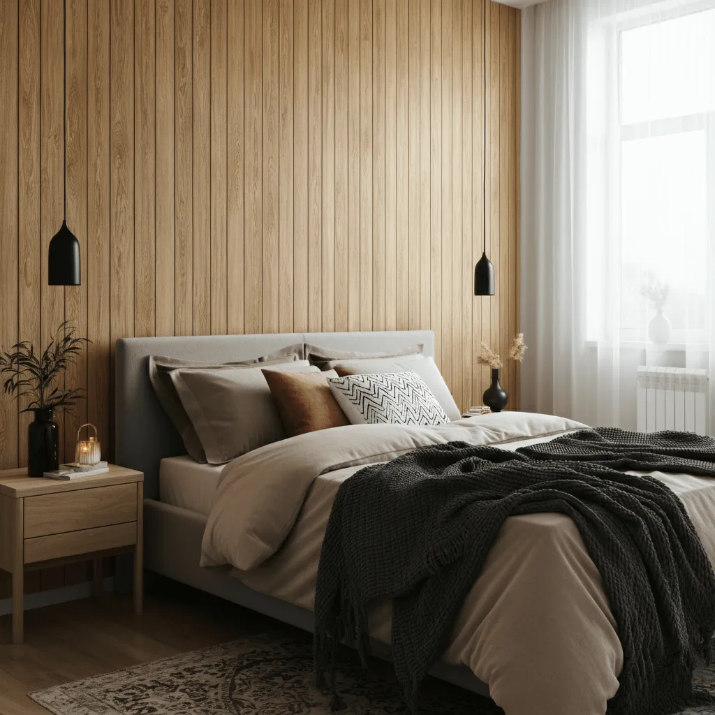 Peel-and-Stick Panels Bedroom