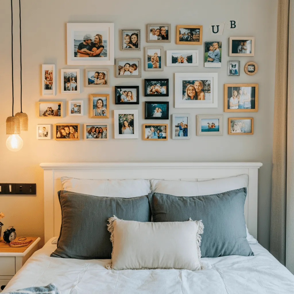 15 Stunning Bedroom Gallery Wall Ideas to Elevate Your Space 15 Personalized Photo Gallery