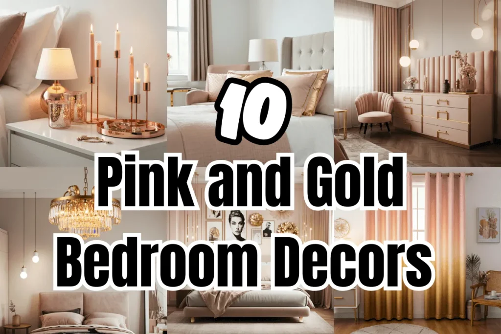 Pink and Gold Bedroom Decor