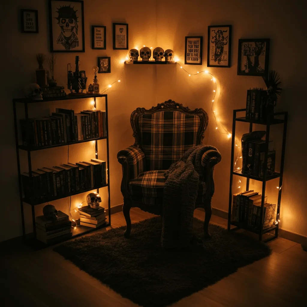 10 Bedroom Grunge Ideas That Scream Cool Without Even Trying 10 Punk Reading Nook