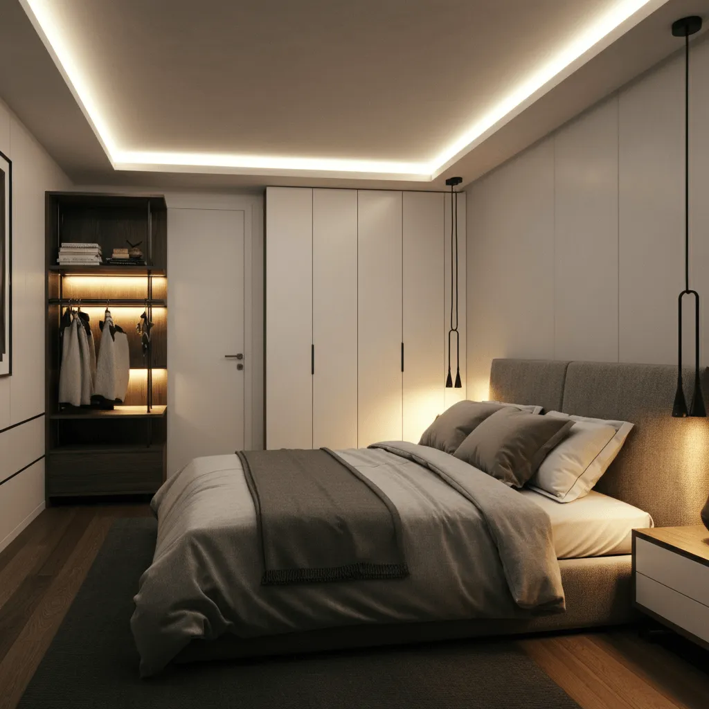 15 Stunning Bedroom Ceiling Ideas to Transform Your Space 14 Recessed Ceilings with LED Lights