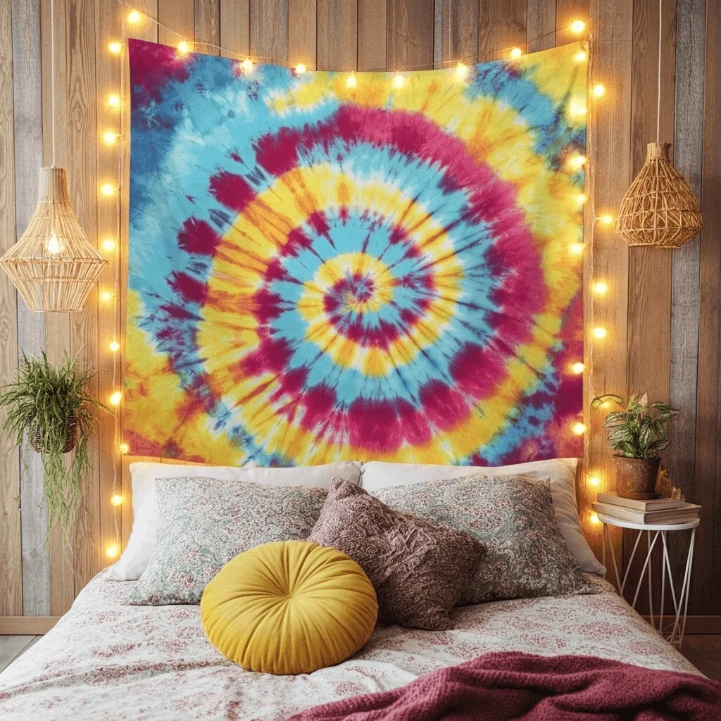 Retro Tie-Dye Tapestry