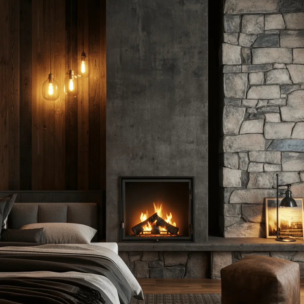 Rugged Textured Bedroom