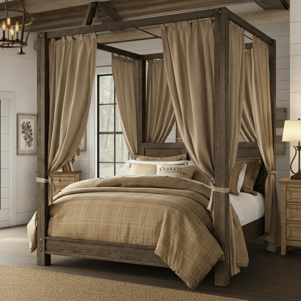 10 Canopy Bed Design Ideas to Transform Your Bedroom 6 Rustic Canopy Bed