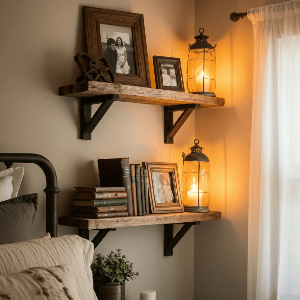 Rustic Floating Shelves