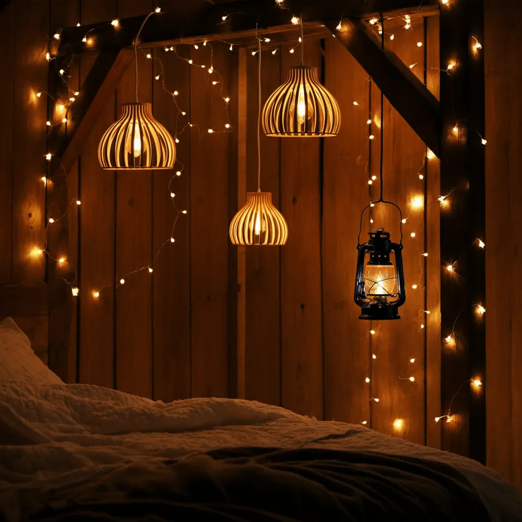 Rustic Lighting Bedroom