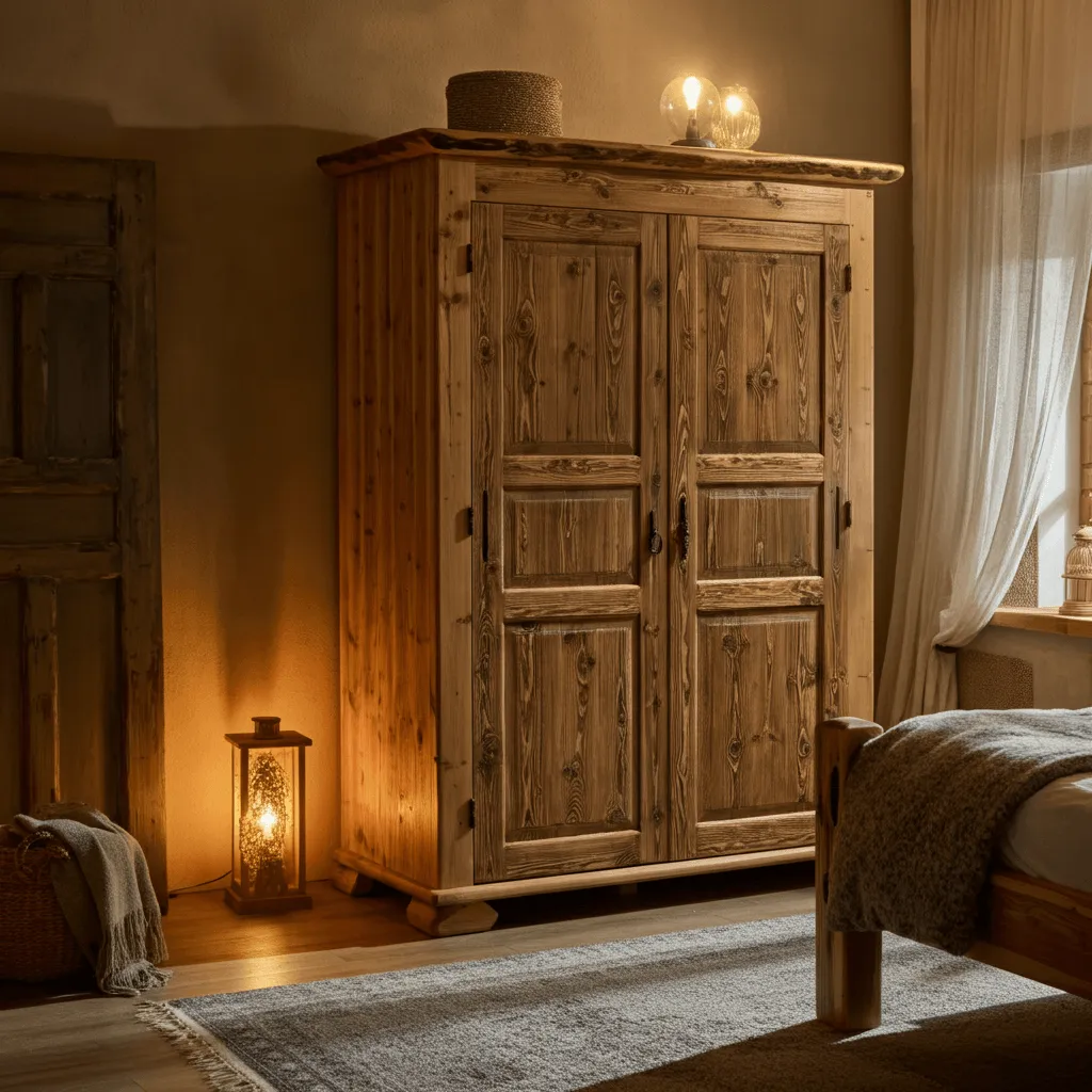 Rustic Wooden Wardrobe