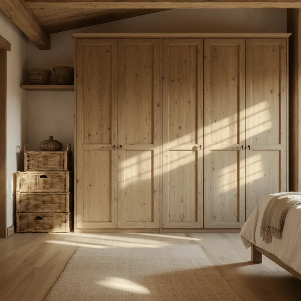 15 Inspiring Bedroom Built-in Wardrobe Designs for Modern Homes 15 Rustic Wooden Wardrobe