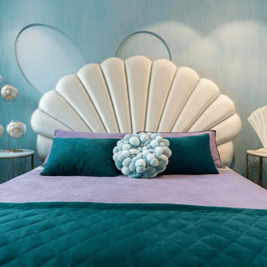 Scalloped Shell Headboard Wide View