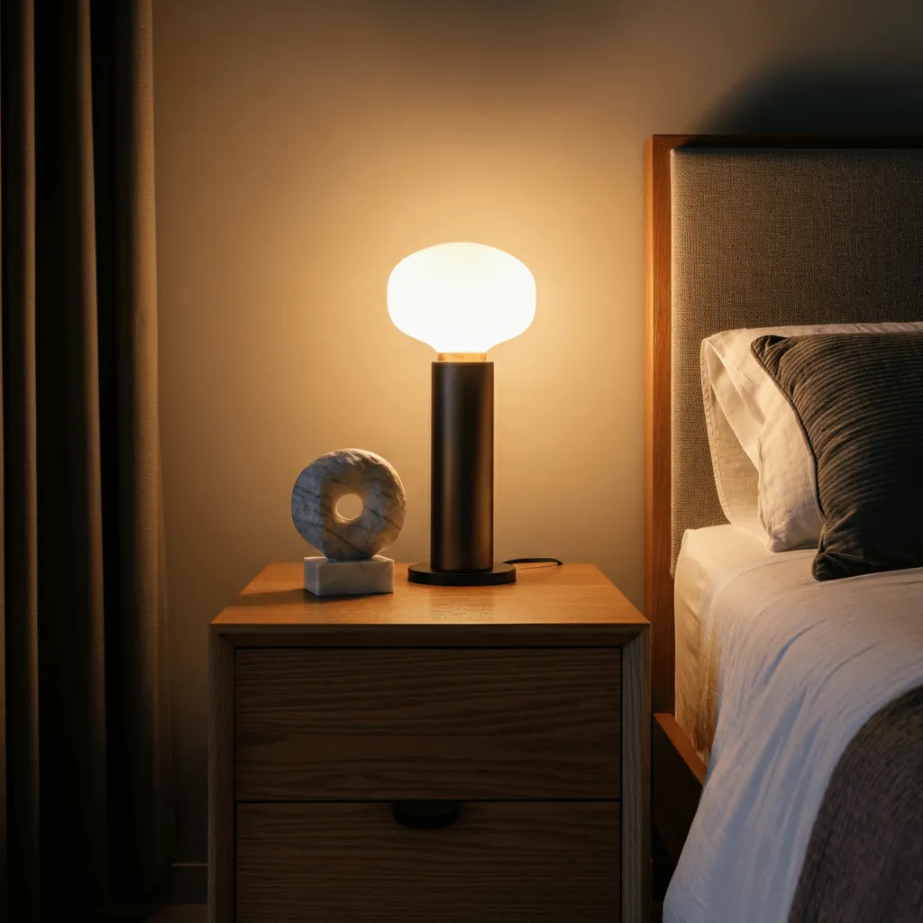 15 Creative Bedroom Bedside Tables Styling Ideas for a Perfect Look 13 Sculpture Bedside Table