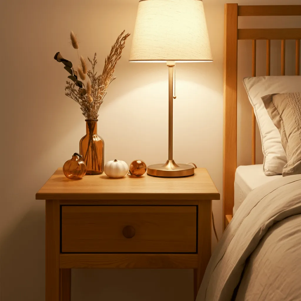 15 Creative Bedroom Bedside Tables Styling Ideas for a Perfect Look 16 Seasonal Decor Bedside Table